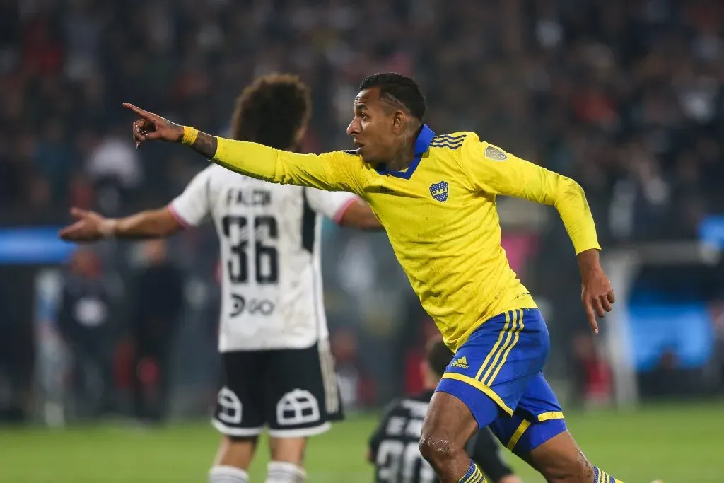 Sebastián Villa le anotó a Colo Colo en la Copa Libertadores 2023. (Sebastián Ñanco/Photosport).