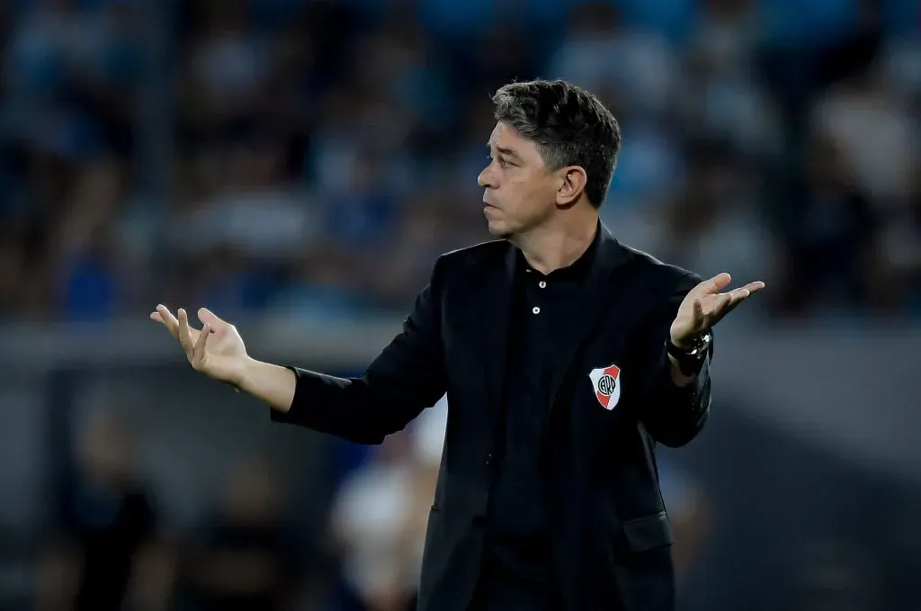 Marcelo Gallardo piensa en la formación de River ante la U. (Photo by Marcelo Endelli/Getty Images)