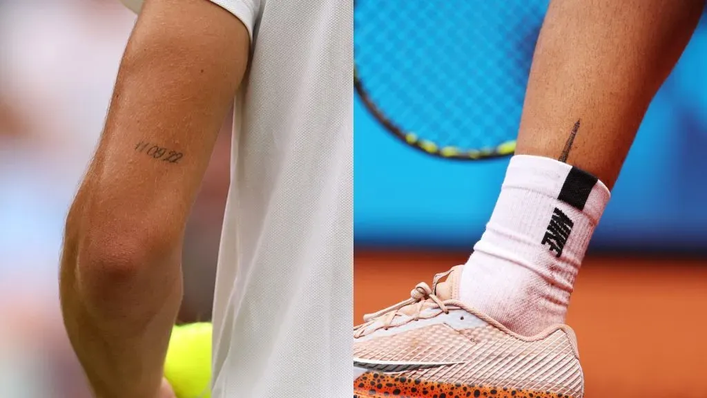 Los otros tatuajes de Carlos Alcaraz (Getty Images).