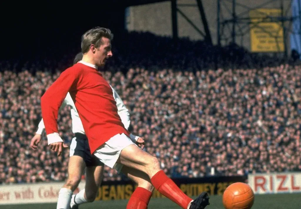 Denis Law del Manchester United en 1968 (Getty Images).