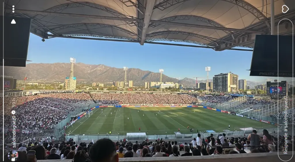 Salomón Rodríguez publicó una imagen de su primera vez en el Estadio Monumental de Colo Colo. Foto: Instagram.