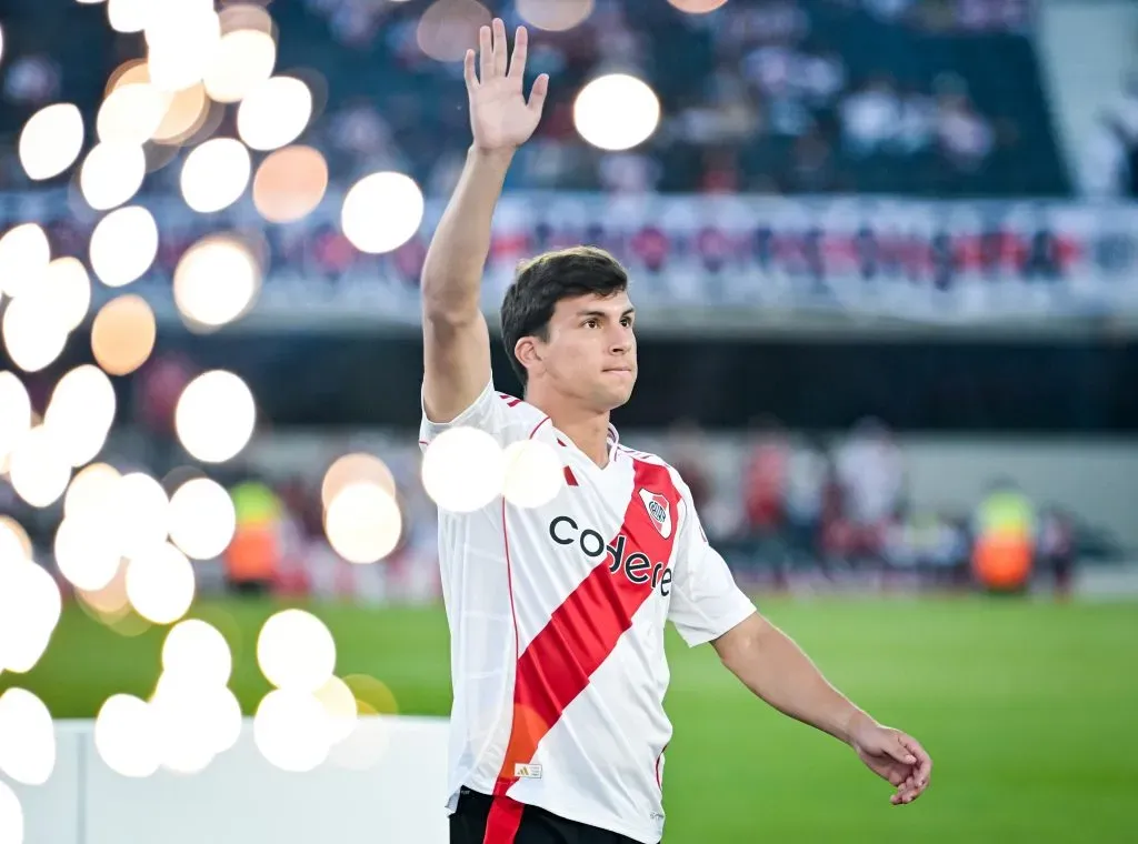 Gonzalo Tapia fue presentado ante los hinchas de River y sumó minutos contra México | Getty Images
