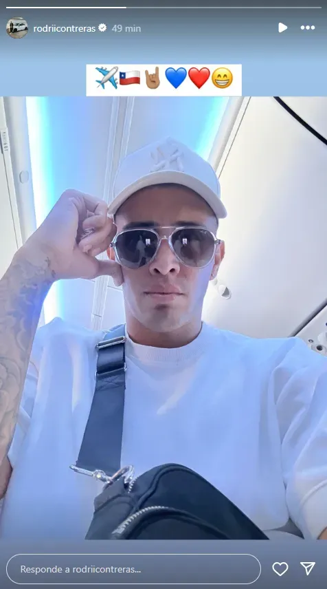 Con esta imagen, Rodrigo Contreras confirmó su arribo a la U. Foto: Instagram.