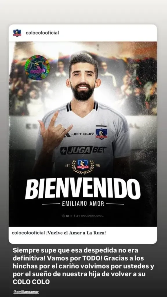 El mensaje de la señora de Amor en su retorno a Colo Colo