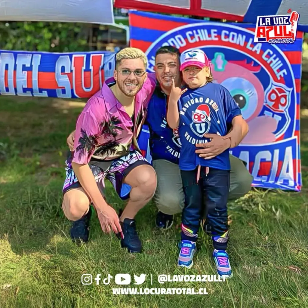 Víctor Felipe Méndez participó en actividades de hinchas de la U tiempo atrás y esas imágenes se viralizaron tras llegar a Colo Colo. Foto: La Voz Azul.
