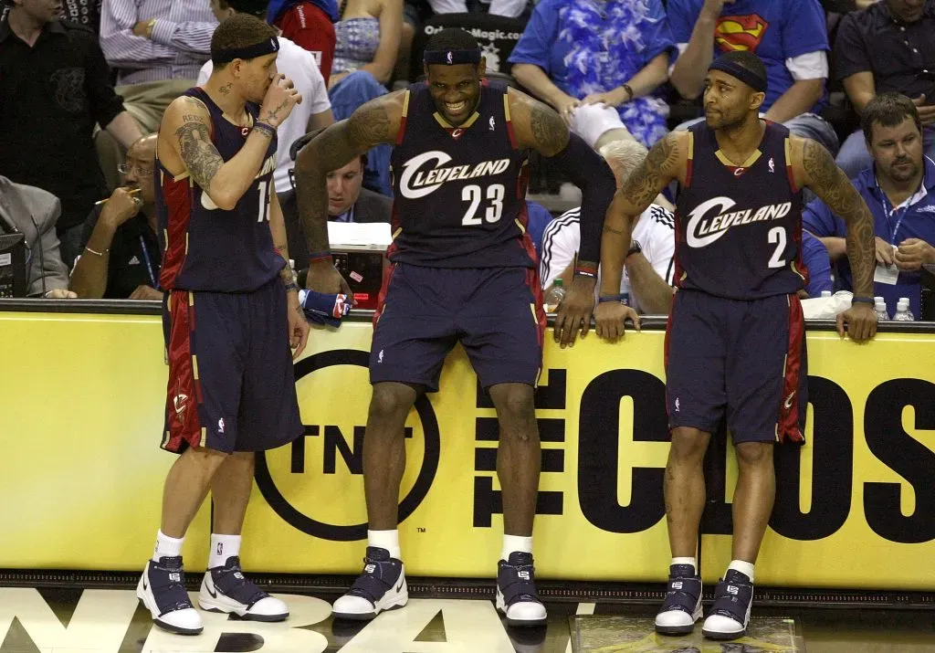 Delonte West junto a LeBron James y Mo Williams