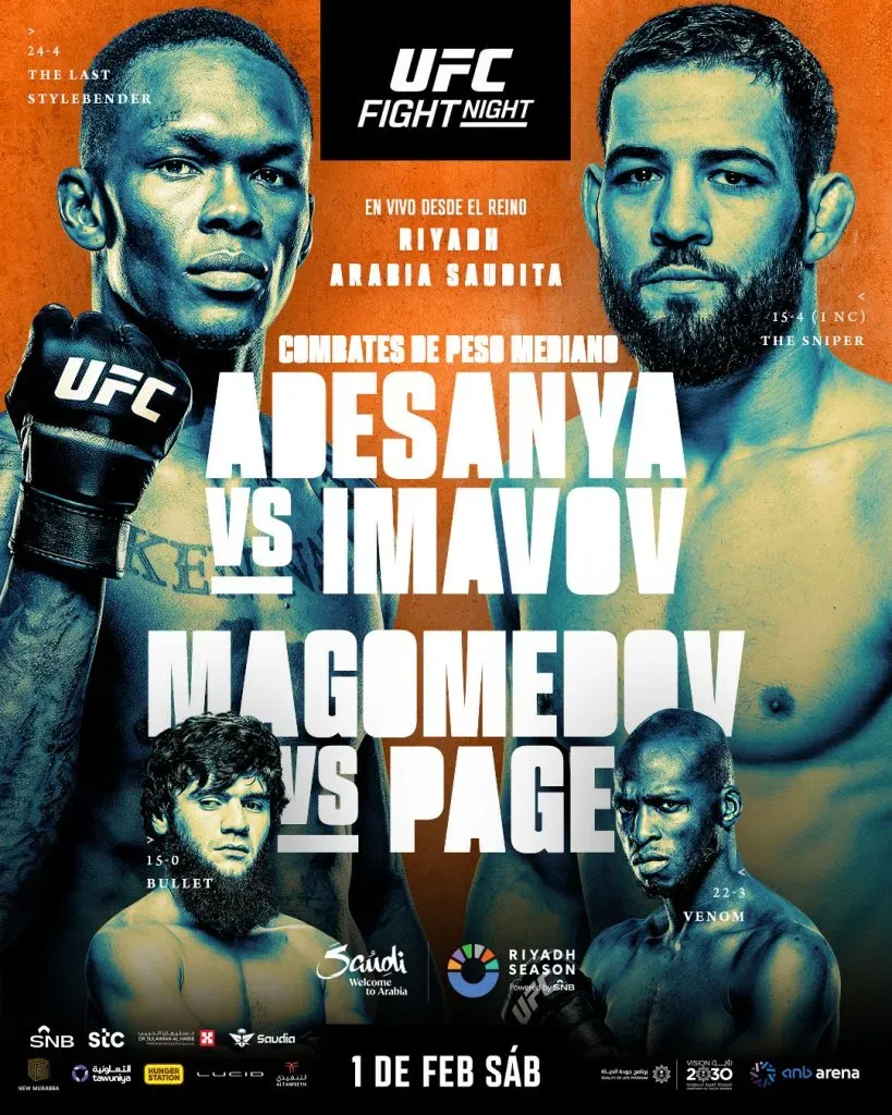 Afiche promocional de UFC Arabia Saudita.