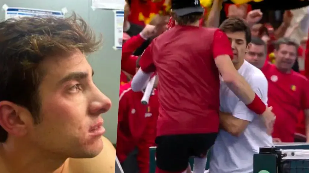 Garin no pudo seguir en cancha producto de la agresión sufrida