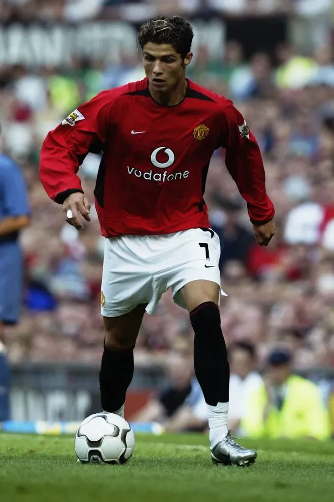 Cristiano Ronaldo en el Real Madrid en 2002 (Getty Images).
