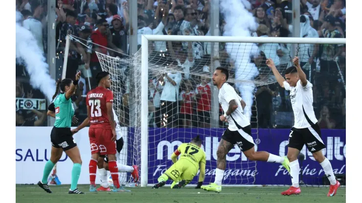 Javier Correa celebra el 2-0 ante San Felipe.
(Dragomir Yankovic/Photosport).