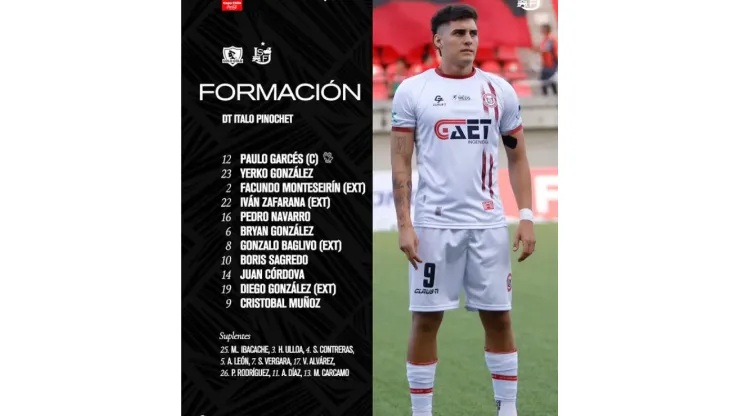 La oncena de Ítalo Pinochet. (Foto: Unión San Felipe).