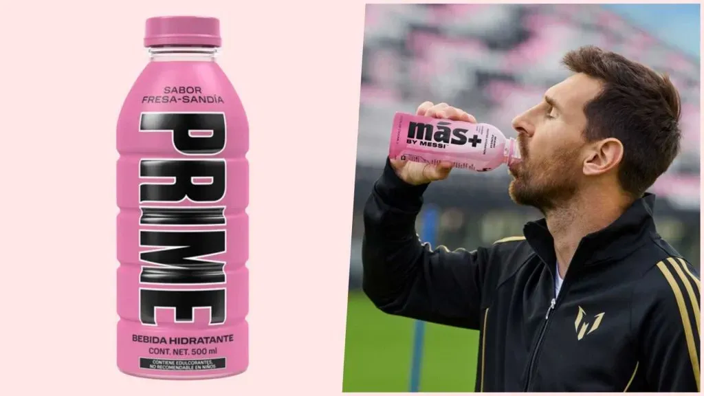 Logan Paul, fundador de ‘Prime’, acusa de “copia” a la bebida ‘Más+’ de Messi y lo reta a un combate de boxeo.
