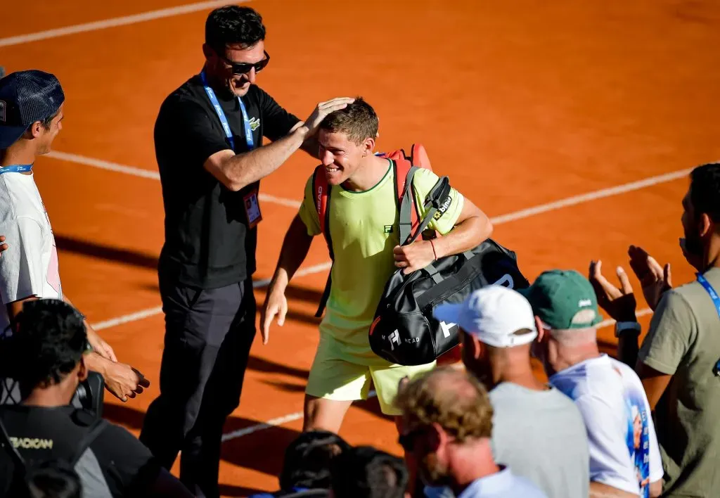 Diego Schwartzman se retira de la cancha tras su partido con Pedro Martinez (Getty Images),
