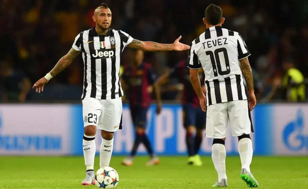 Vidal coincidió con grandes figuras en la Juve.