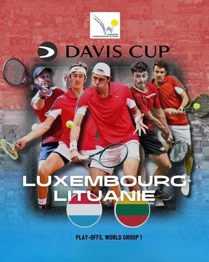 El equipo de Luxemburgo de la Copa Davis (Instagram).