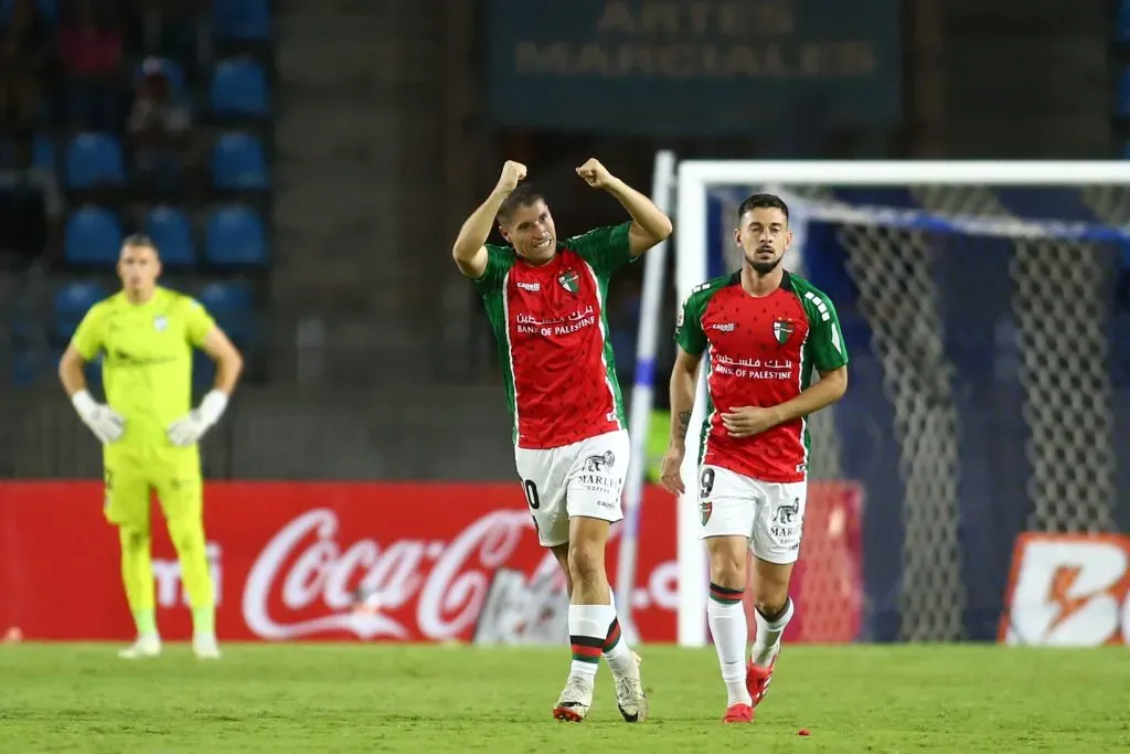 Gonzalo Tapia anotó el 3-1 de Palestino ante Deportes Iquique. (Alex Diaz/Photosport).