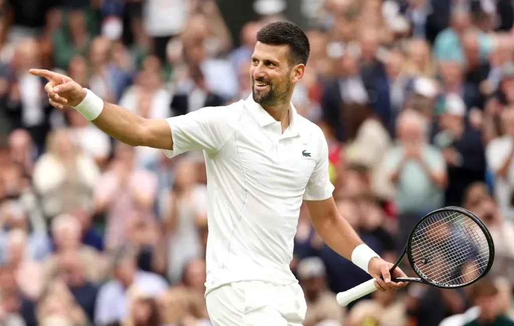 Novak Djokovic en Wimbledon 2024 (Getty Images).