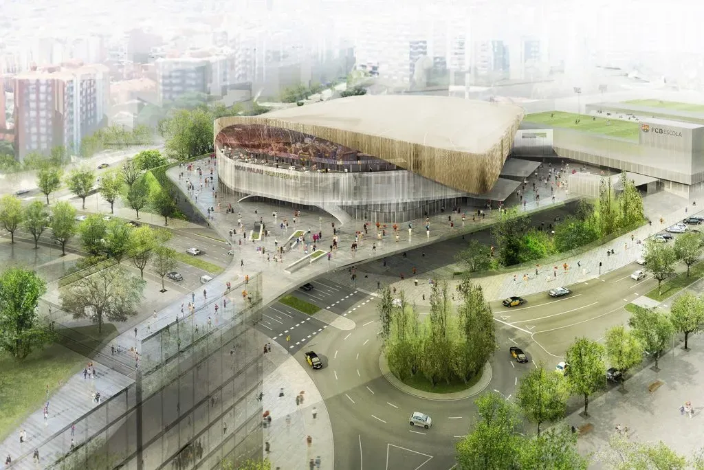 El diseño exterior del Nou Palau Blaugrana (Foto: HOK.com)