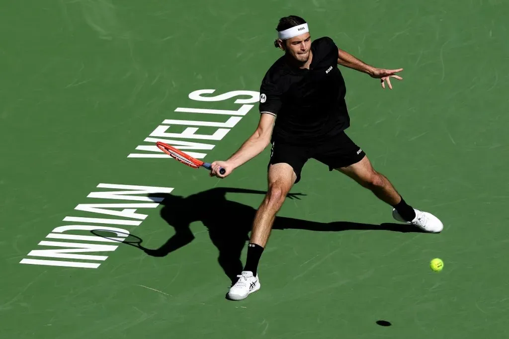 Taylor Fritz en su partido contra Alejandro Tabilo durante el Indian Wells 2025 (Getty Images).