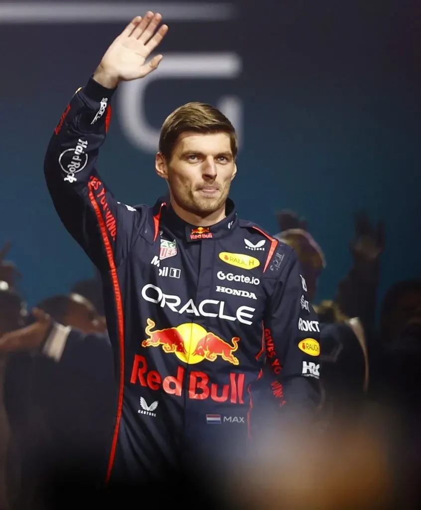 Max Verstappen durante el lanzamiento de la temporada 2025 de la F1 (Getty Images).