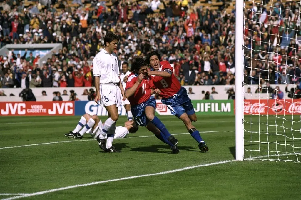 Marcelo Salas anota el 2-1 transitorio ante Italia, en el Mundial de Francia 1998 | Getty Images