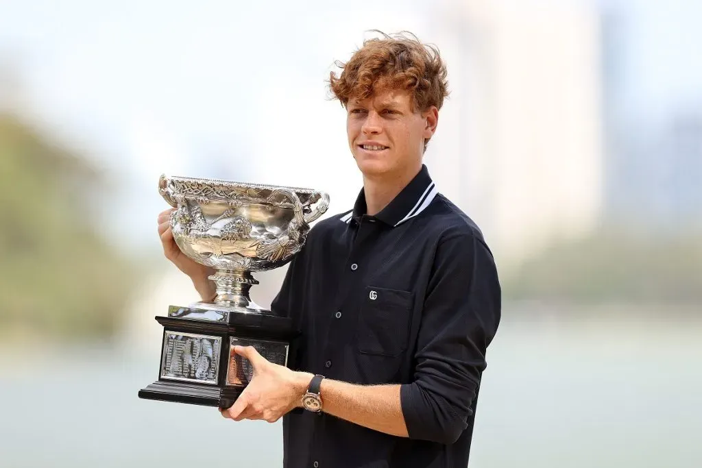 Jannik Sinner en el Australian Open 2025, su último torneo antes de la suspensión (Getty Images).