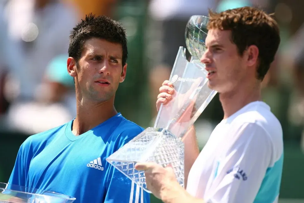 Djokovic pierde la final de Miami ante Andy Murray en 2009 (Getty Images).