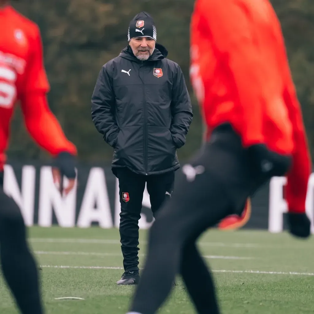 Sampaoli en su último paso por Rennes. Imagen: Instagram