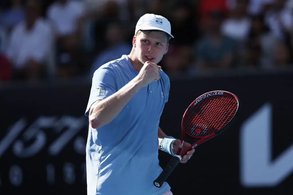 Jenson Brooksby en el Asutralian Open 2023 (Getty Images).