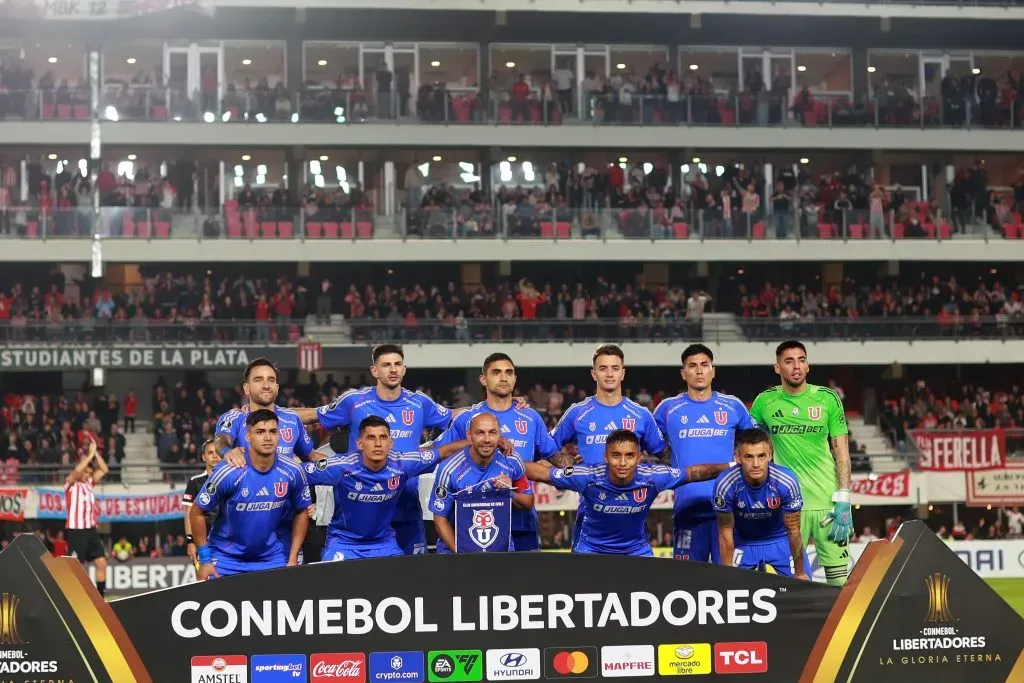 La U fue hasta Argentina a desafiar a Estudiantes de La Plata y dejar así la tabla de posiciones de Copa Libertadores. Foto: Photosport.