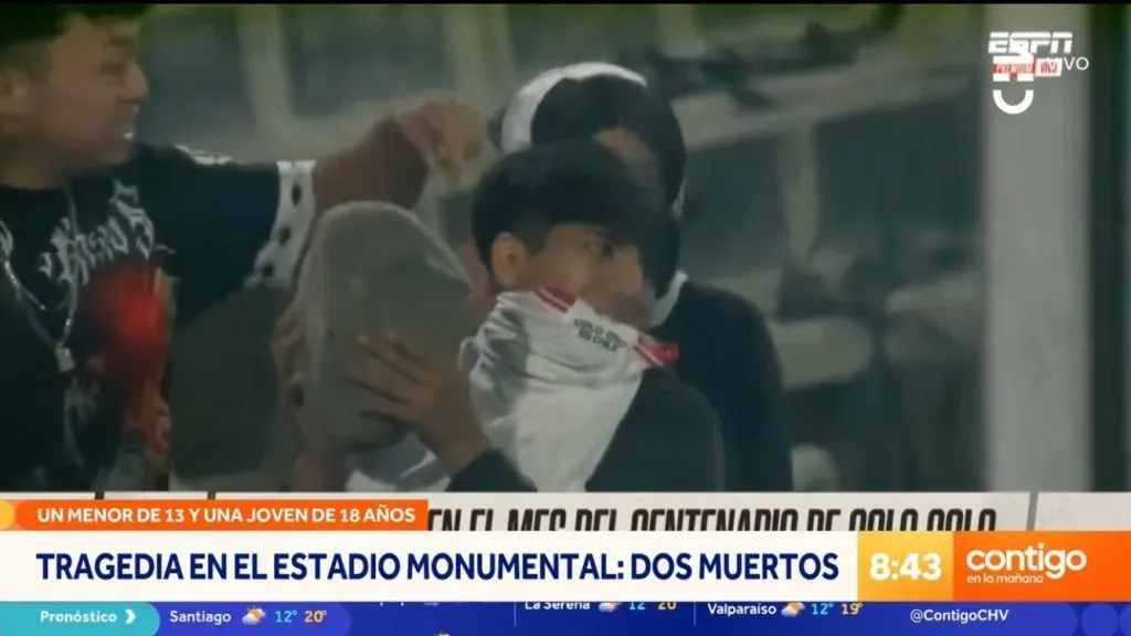 El rostro de quien entró con una roca a romper el Monumental. Foto: ESPN