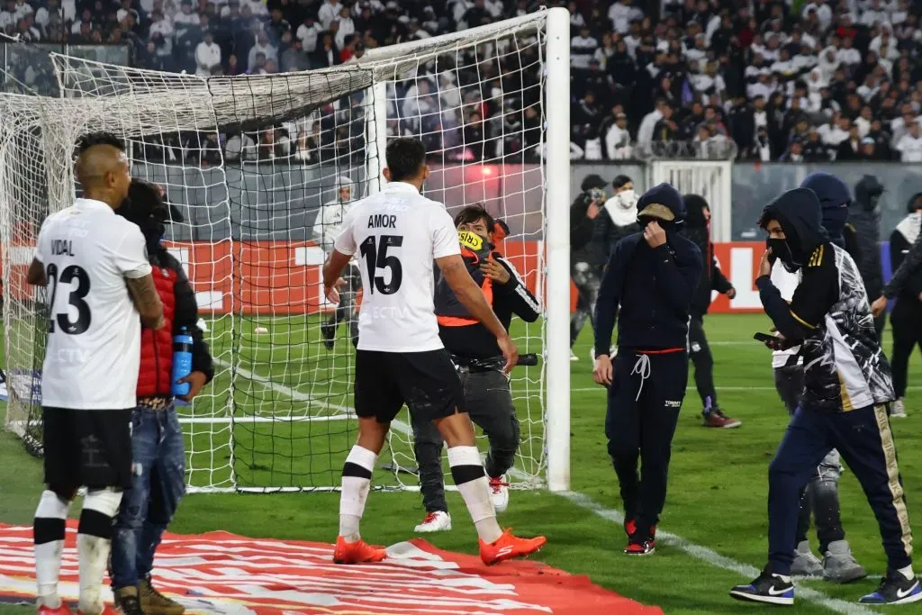 Los incidentes de los delincuentes en el Monumental. (Photo by Marcelo Hernandez/Getty Images)