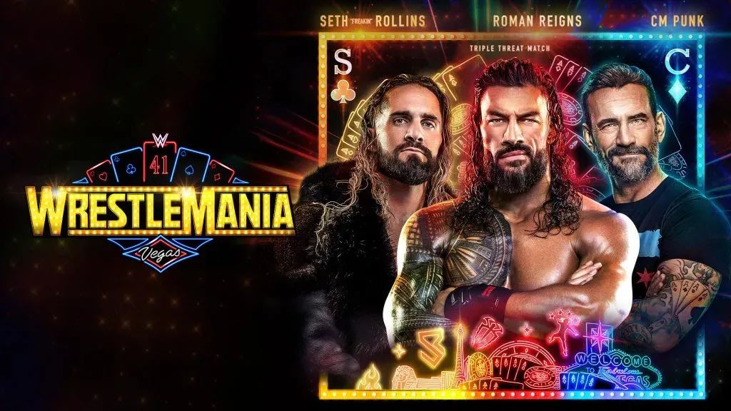 Seth Rollins vs. Roman Reigns vs. CM Punk animan la estelar de la Noche 1 de WrestleMania. (Foto: WWE)