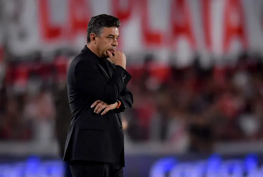 Marcelo Gallardo no lo pasa bien en River Plate y divide hasta a los hinchas. Foto: Getty Images.