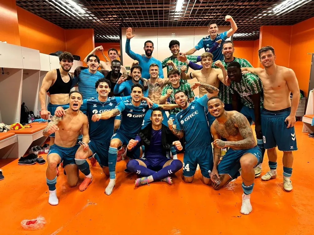 Betis festejó la clasificación. Foto: Real Betis