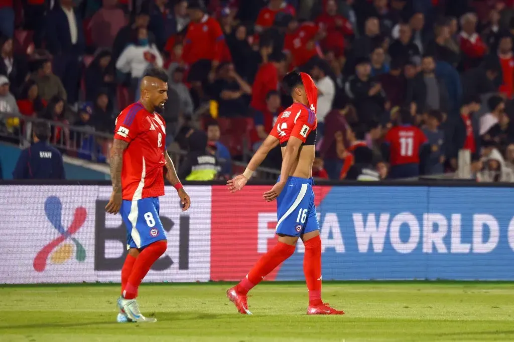 Darío Osorio sigue sin anotar goles oficiales por Chile. (Photo by Marcelo Hernandez/Getty Images)