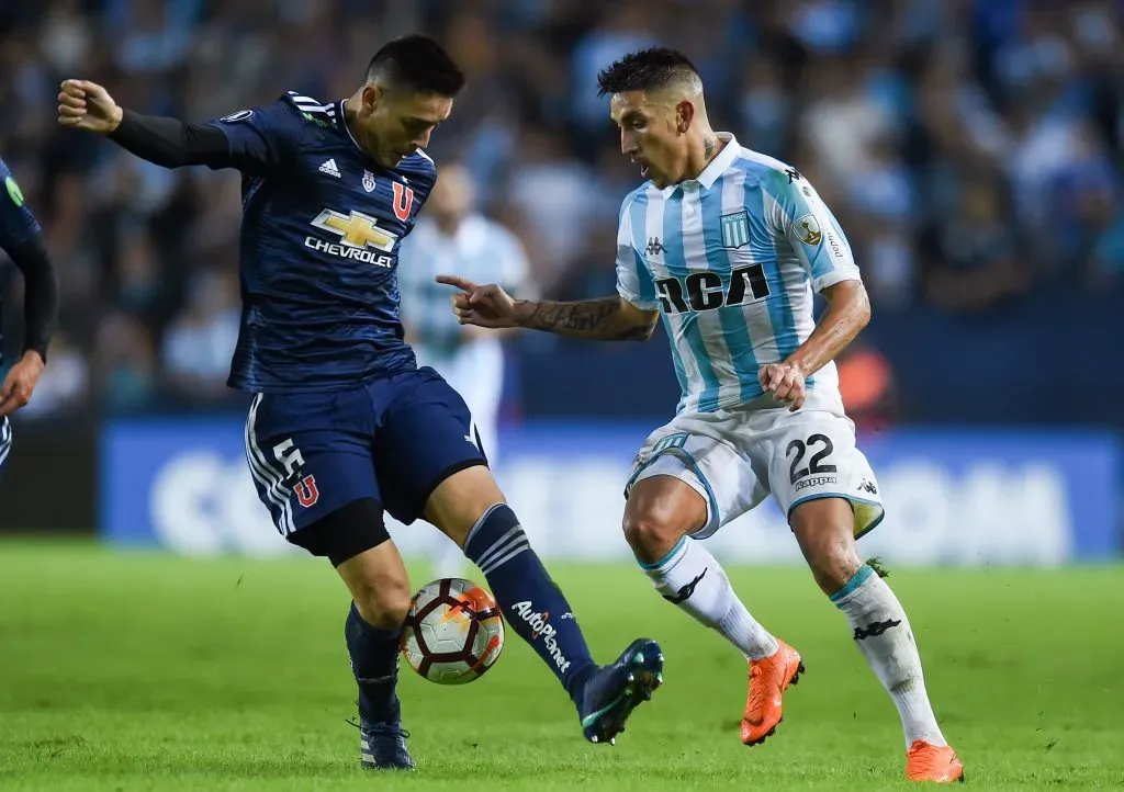 Ricardo Centurión ante Universidad de Chile en la Copa Libertadores 2018. (Marcelo Endelli/Getty Images).