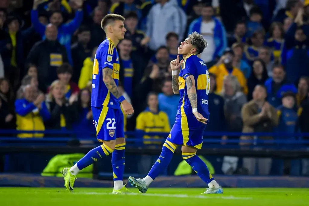 Carlos Palacios viene de marcar dos goles consecutivos en Boca. Foto: (Photo by Marcelo Endelli/Getty Images)