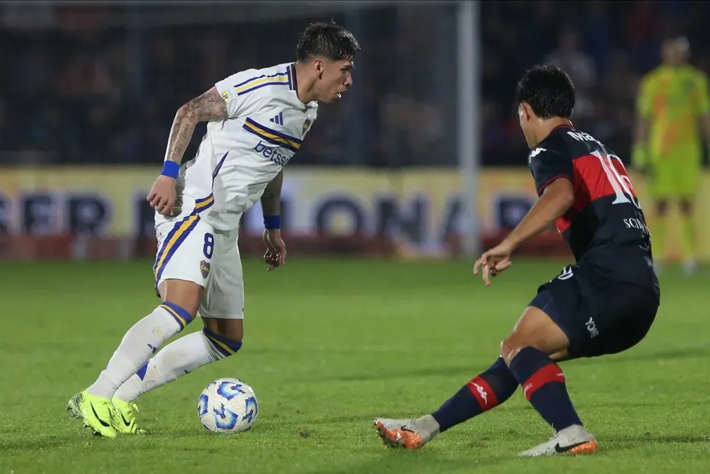 Carlos Palacios ante Sciepini en el Boca Juniors vs. Tigre que terminó 1-1. (Daniel Jayo/Getty Images).