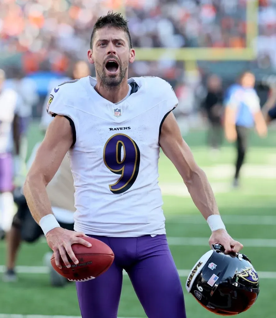 Justin Tucker de los Baltimore Ravens en octubre de 2024 (Getty Images).