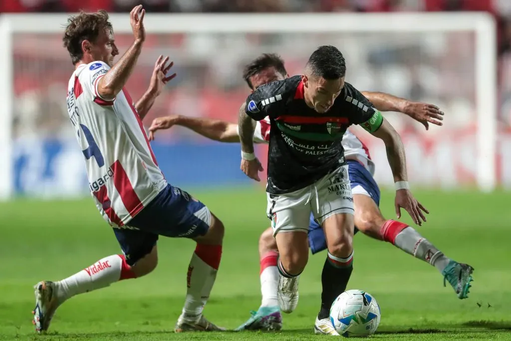 Palestino consiguió un triunfo épico ante Unión Santa Fe y comparte el liderato de Copa Sudamericana. Foto: Photosport.