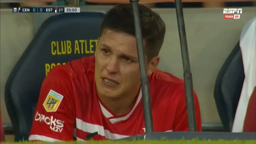 El llanto de Guido Carrillo en el Gigante de Arroyito. (Captura ESPN).