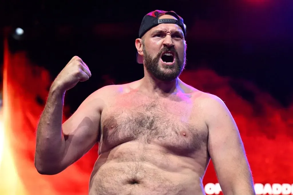 Tyson Fury en 2023 antes de su cambio físico.