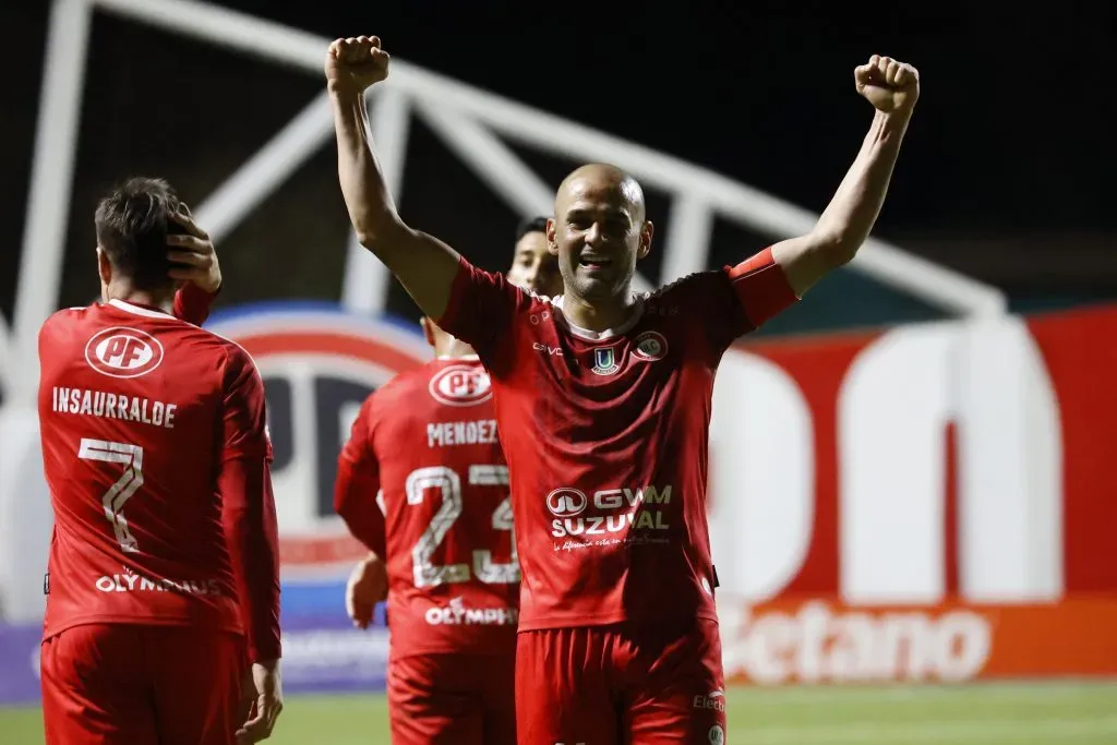 Con siete goles Sebastián Sáez es el máximo artillero de la Liga de Primera 2025. | Foto: Photosport.
