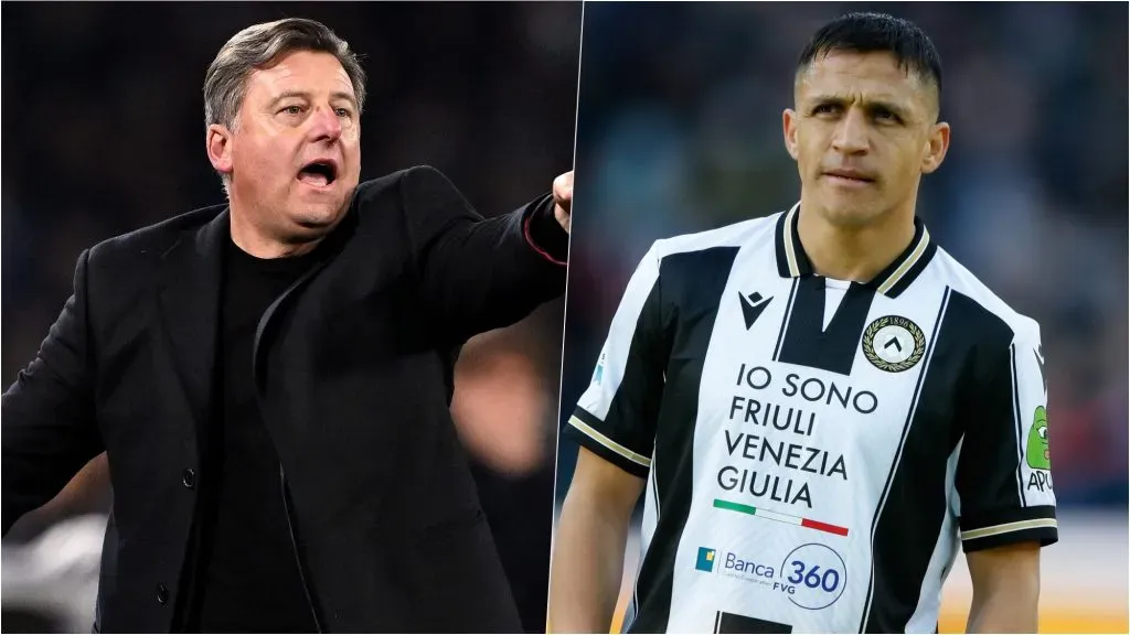 Las diferencias entre Kosta Runjaic y Alexis Sánchez dejan en el aire el futuro de ambos, aunque más para el delantero. Foto: Getty Images.