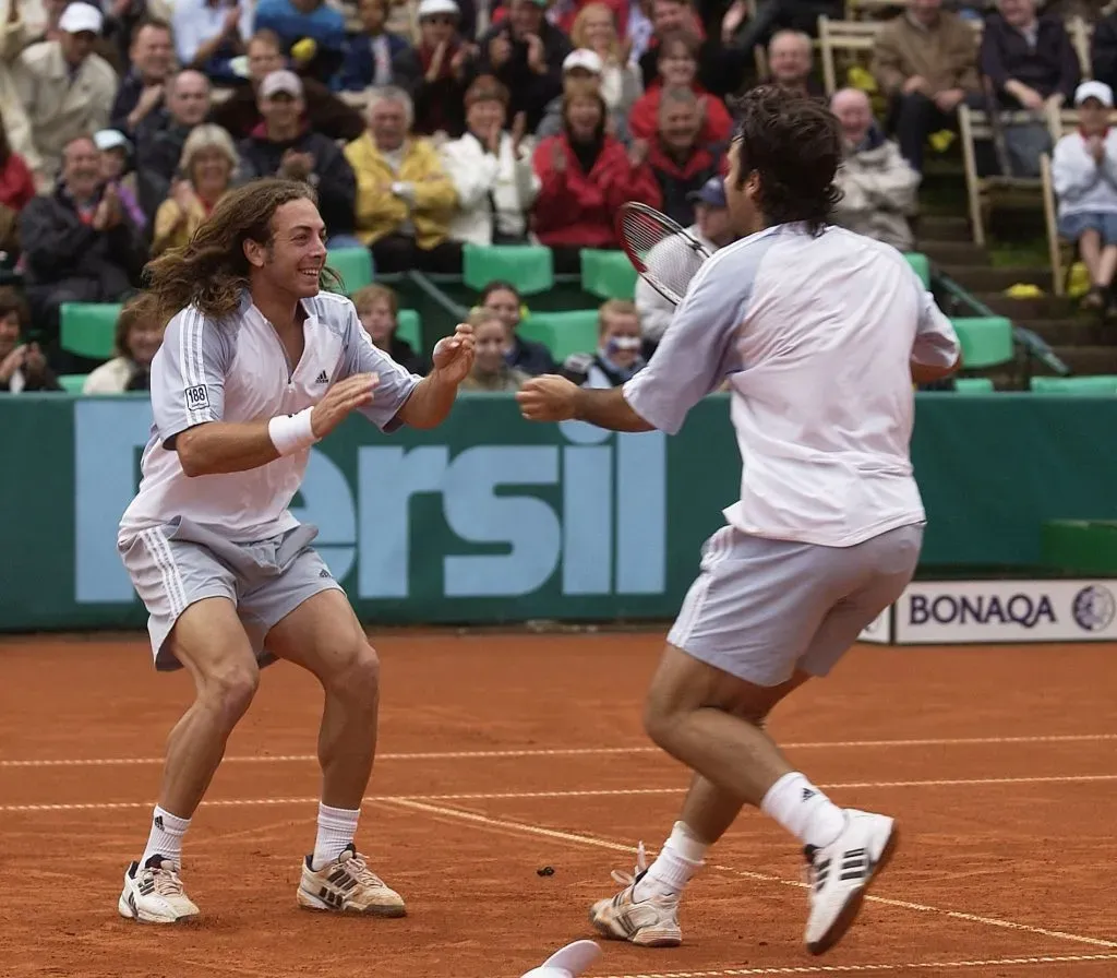Nico Massú y Fernando González siendo campeones en Dusseldorf | Getty Images