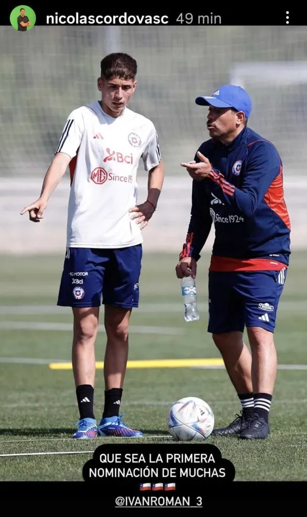 Nico Córdova aplaudió el llamado a Iván Román