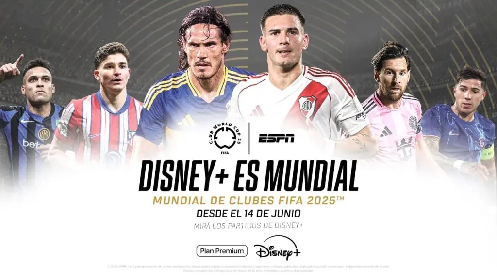 Disney+ transmitirá 13 partidos del Mundial de Clubes. (Foto: ESPN)
