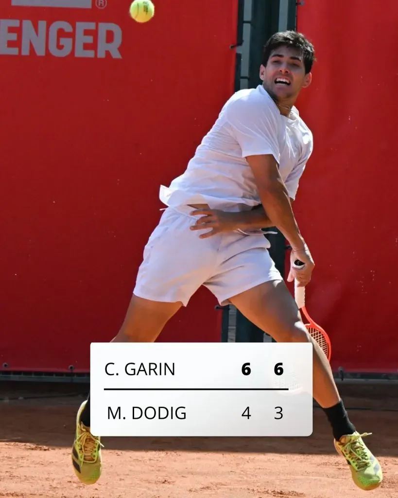 Cristian Garin en el Challenger de Bratislava (Foto: Bratislava Open).