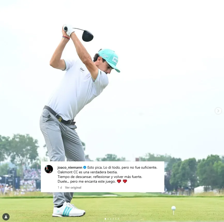 Publicación de Joaquín Niemann en Instagram.